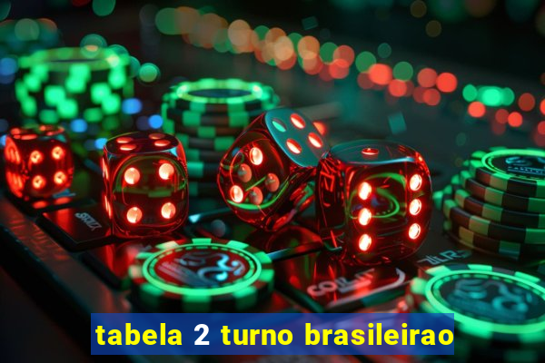 tabela 2 turno brasileirao